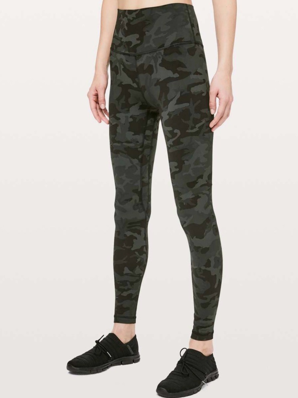Lululemon Camo Multi Gator Green Full length leggings size 2